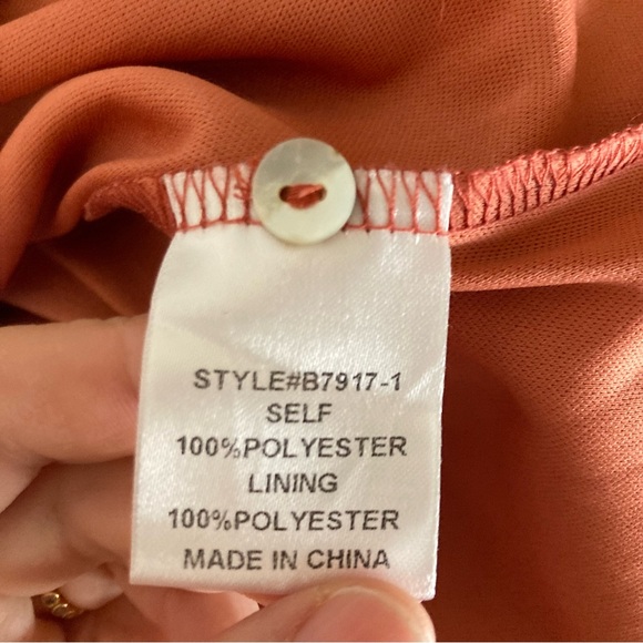 JODIFL Women’s Rust and White Leopard Animal Print Dress - Picture 6 of 6